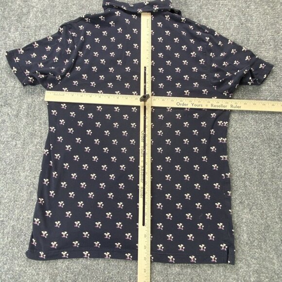 Alexander Julian Colours Shirt Mens L Polo Blue Short Sleeve Palm Trees Print - Picture 8 of 10